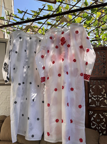 Pure Cotton Kurta with Fine Chikankri Work