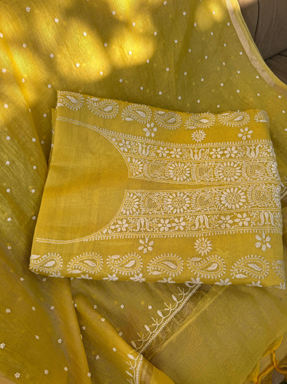 Tissue Unstitch Kurta Dupatta