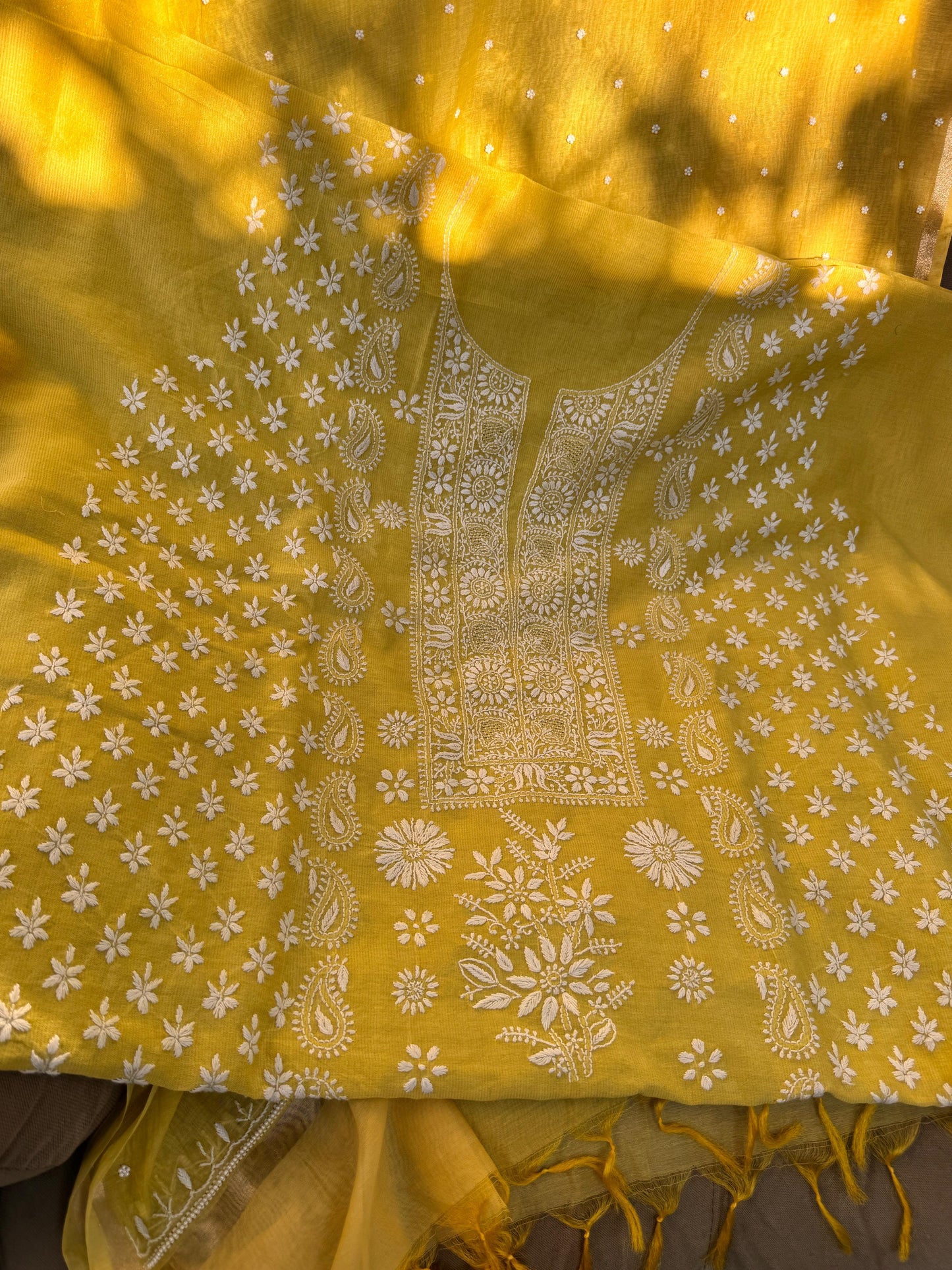 Tissue Unstitch Kurta Dupatta