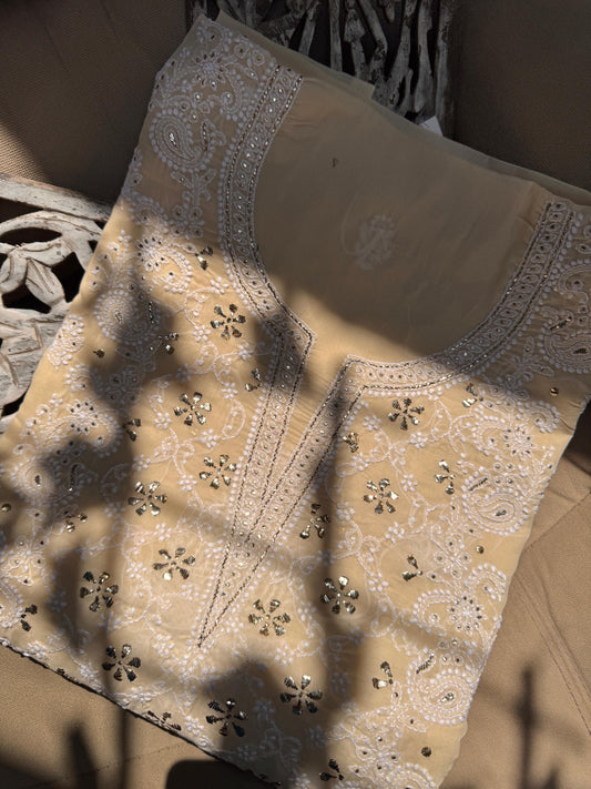 Cotton Kurta with Fine Chikankri Work