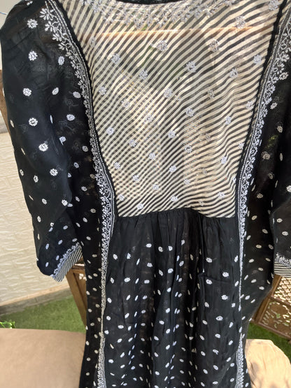 Cotton Mulmul  Semi-Stitched A-Line kurta