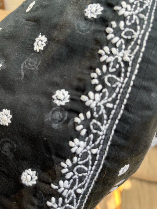 Cotton Mulmul  Semi-Stitched A-Line kurta