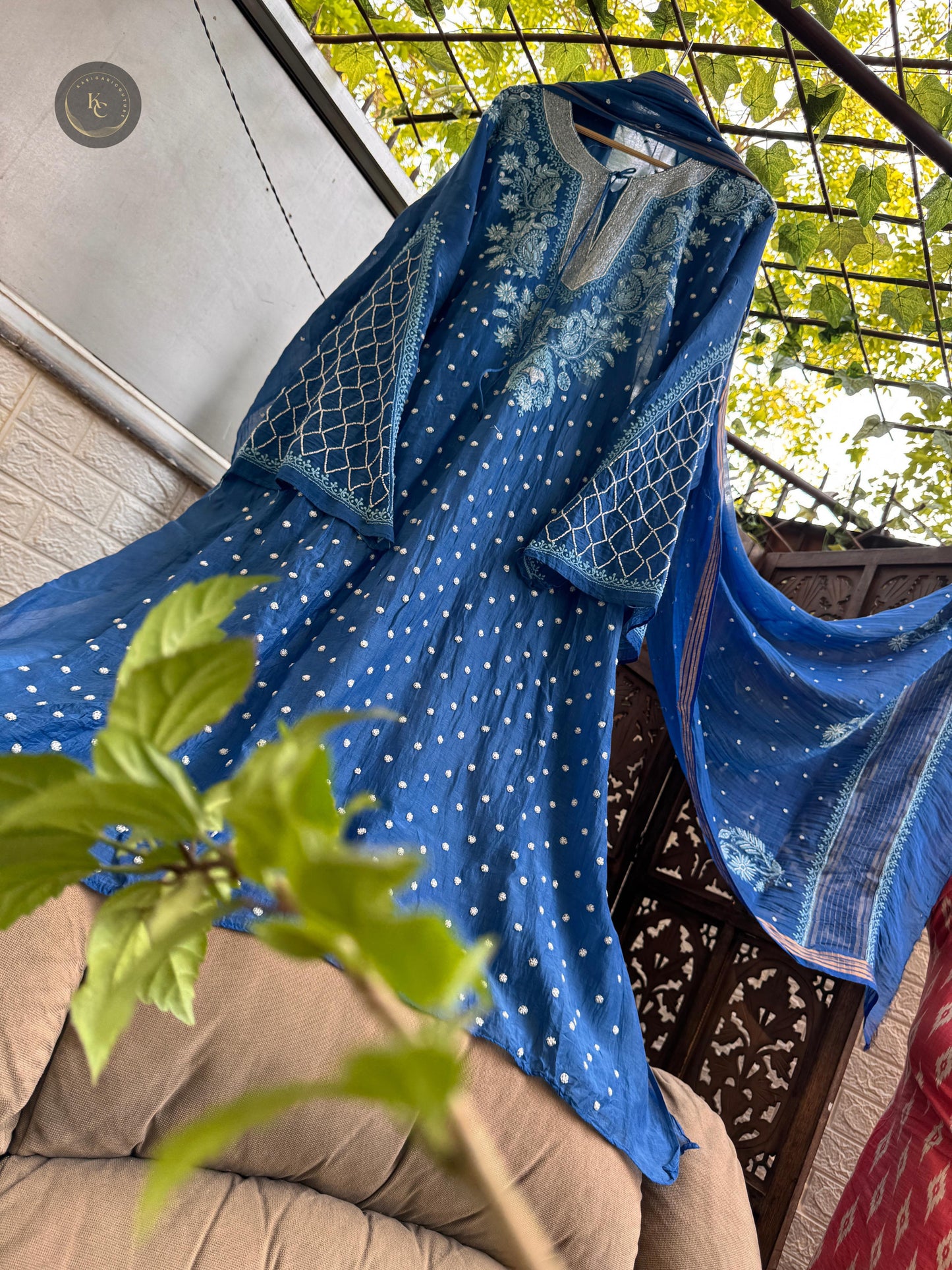 Chikankari Charm with a Pearl Kissed Touch