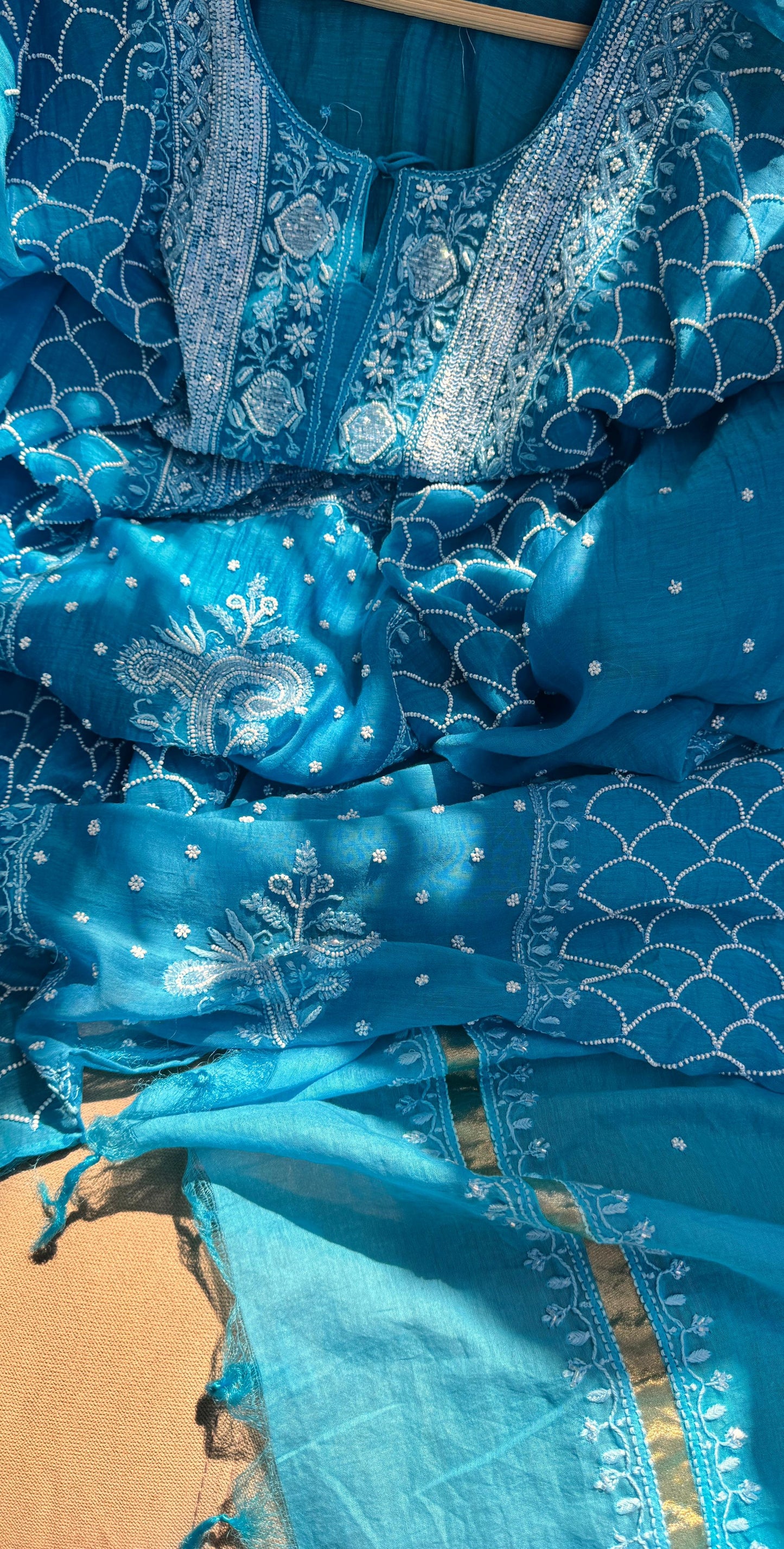Ferozi Blues – A Celebration of Elegance in Mulmul