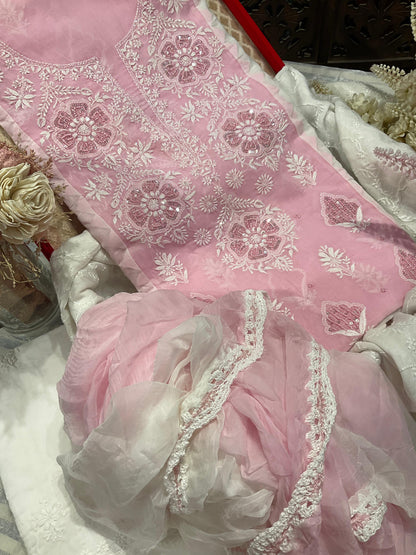 Grace in Every Thread – Pure Cotton Voile Chikankari Suit Set
