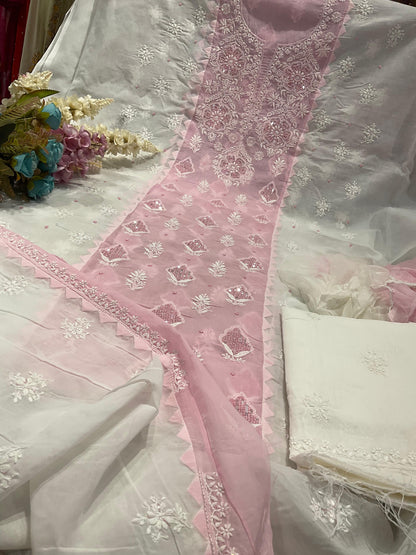Grace in Every Thread – Pure Cotton Voile Chikankari Suit Set