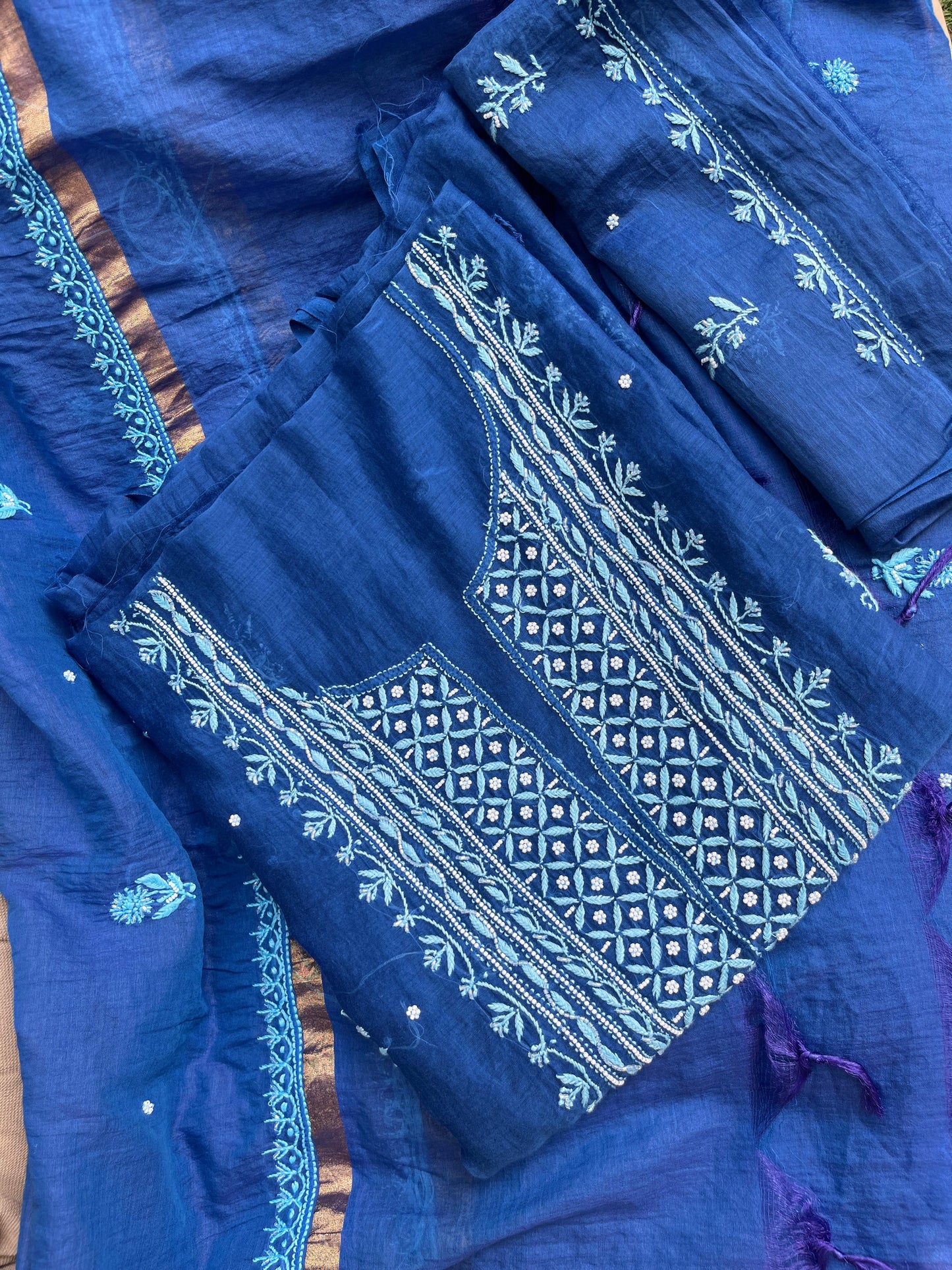 Mulmul kurta and dupatta set
