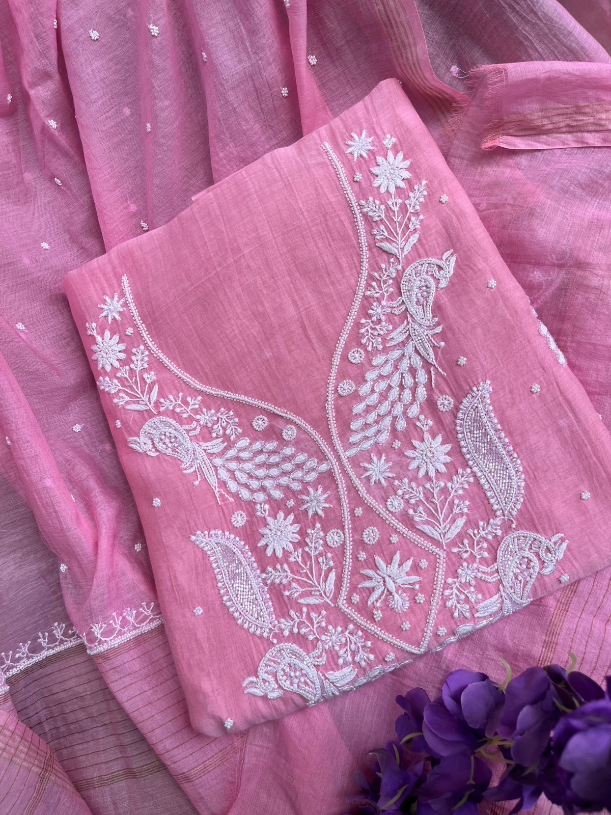 Peacocks - Mulmul Kurta Set