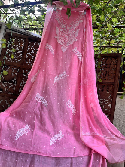 Peacocks - Mulmul Kurta Set