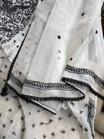 Exquisite Silk Organza Kurta & Dupatta Set