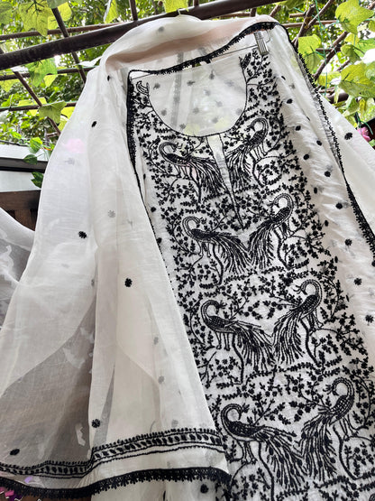 Exquisite Silk Organza Kurta & Dupatta Set