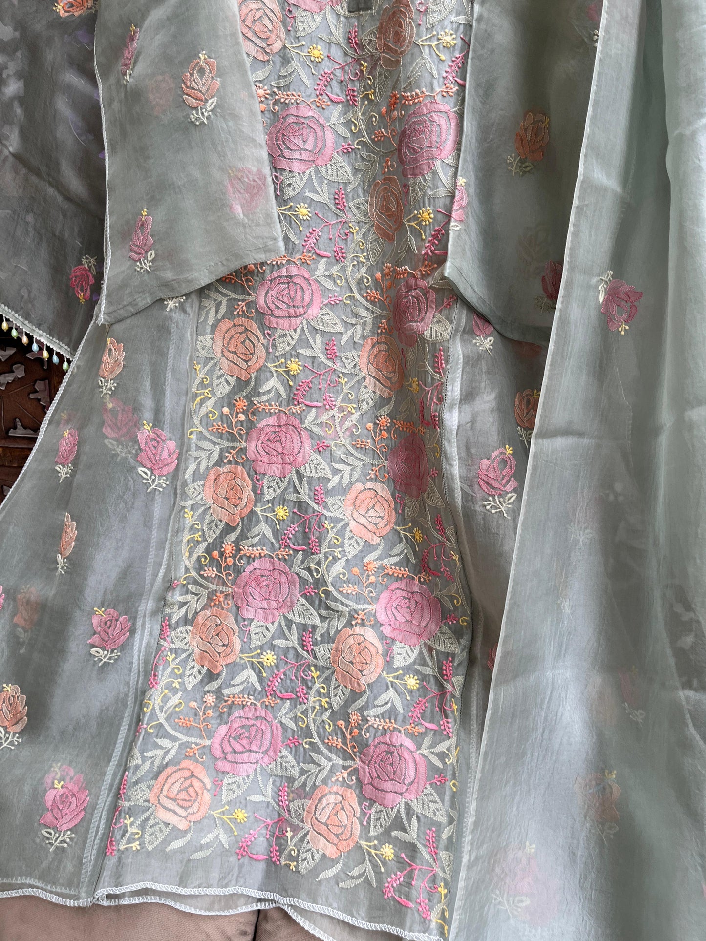 Pure Elegance in Silk Organza Kurta & Dupatta