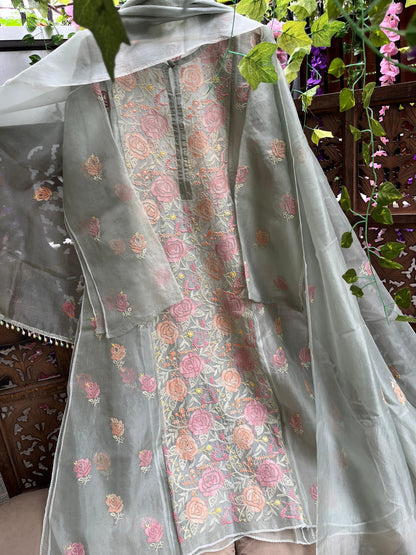 Pure Elegance in Silk Organza Kurta & Dupatta
