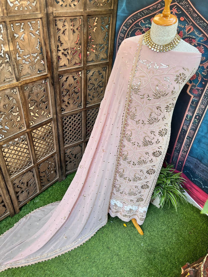 Exquisite Georgette Kurta, Dupatta & Crepe Bottom