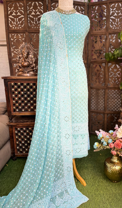 Exquisite Georgette Ensemble – Crafted with Timeless Handwork