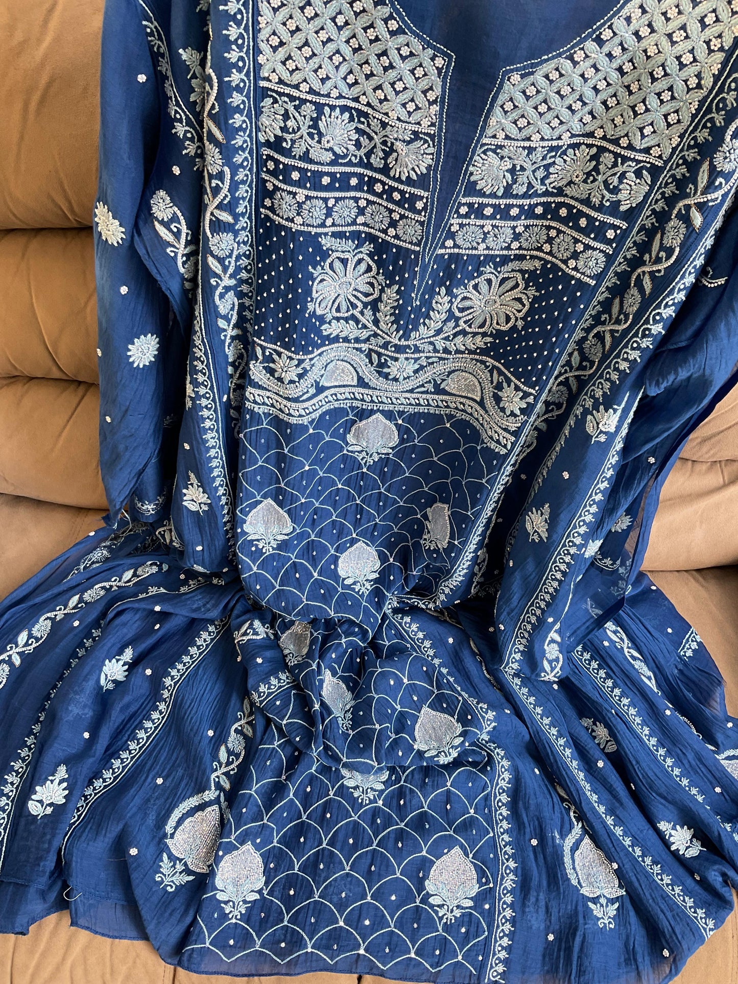 Classy Semi-Stitched Mulmul Anarkali