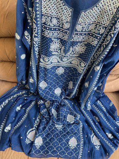 Classy Semi-Stitched Mulmul Anarkali