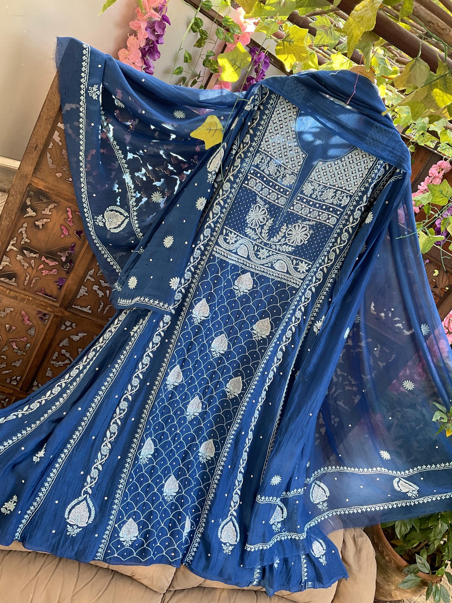 Classy Semi-Stitched Mulmul Anarkali