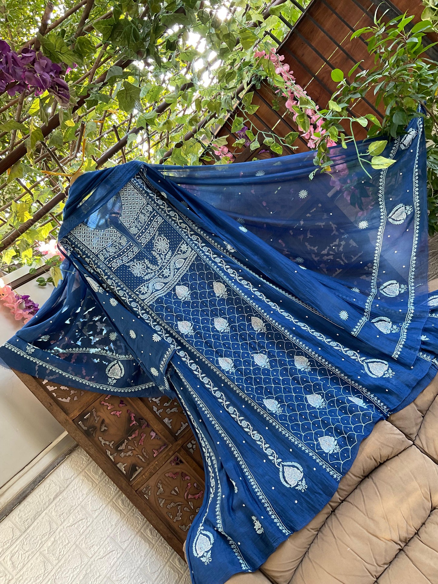 Classy Semi-Stitched Mulmul Anarkali