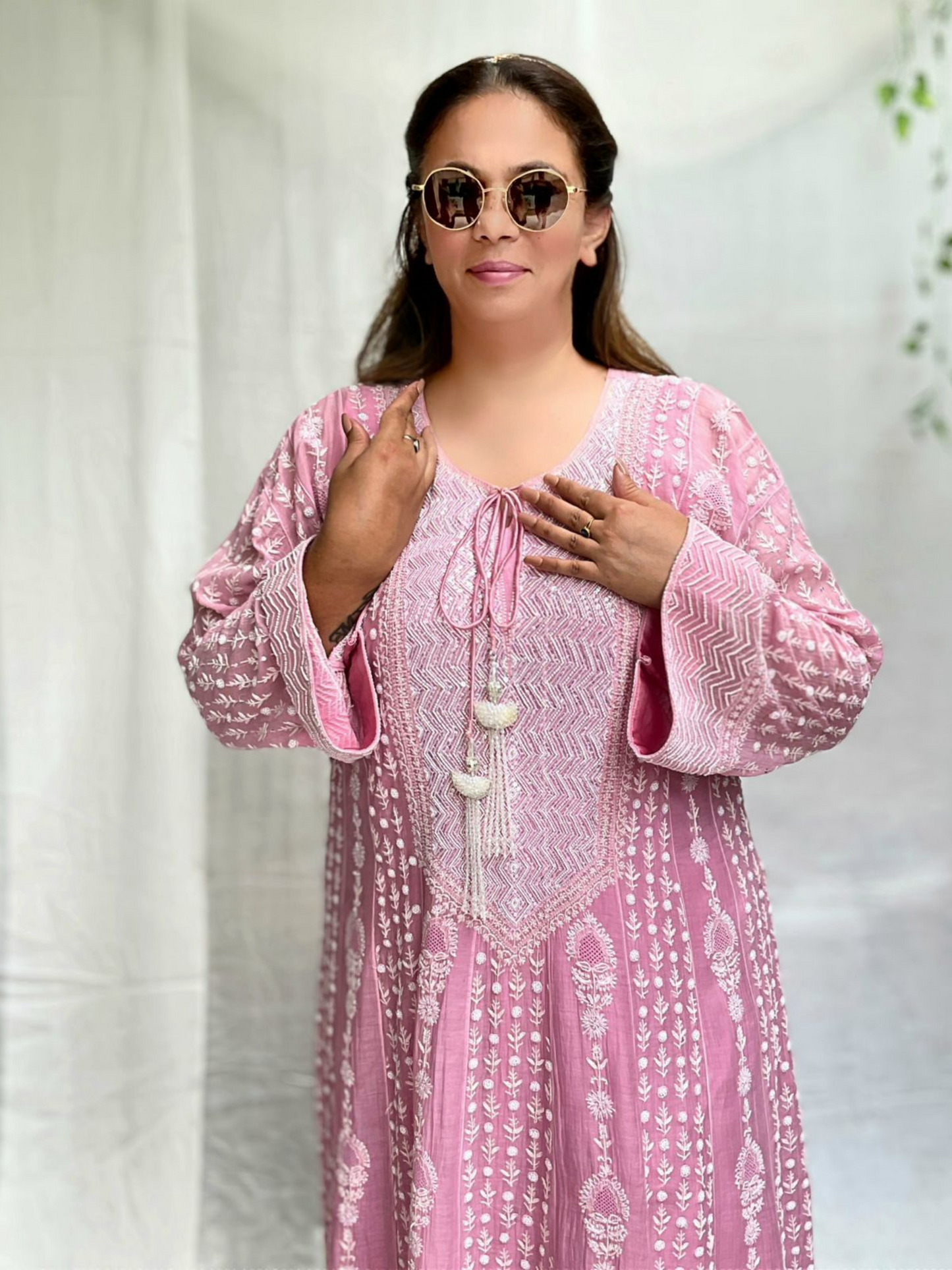 Ready to Wear Pink Anarkali Set