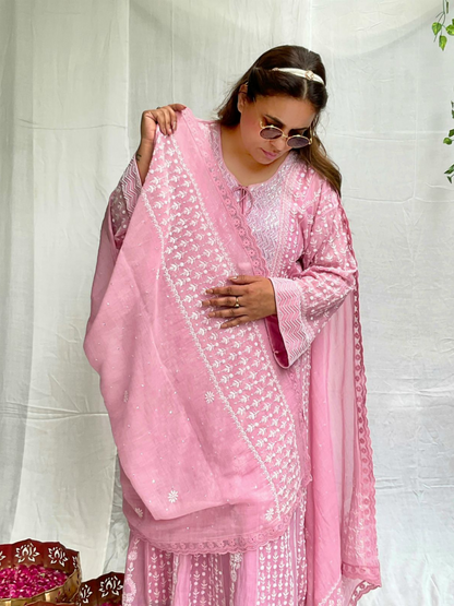 Ready to Wear Pink Anarkali Set